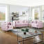 Chaise en velours rose 34 po avec 1 coussin Bayberry-122253958