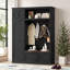 Arbre d'entrée 3 en 1 avec armoire de rangement supérieure, rangement ouvert, 3 tablettes latérales réglables, 4 crochets robustes, 2 tiroirs spacieux et banc de siège-393326380
