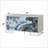 Cabinets | Navy Blue Marble &amp; Chrome Silver Finish Console | White-Washed Oak | 4 Doors 2 Shelves | Living Room | Multicolor