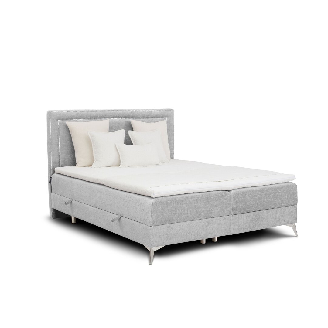 Boxspringbett Hafsah mit Topper und Bettkasten