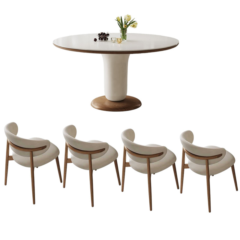 Ensemble de table de salle à manger de style nordique, H 29,5 po x L 51,2 po x l 51,2 po
