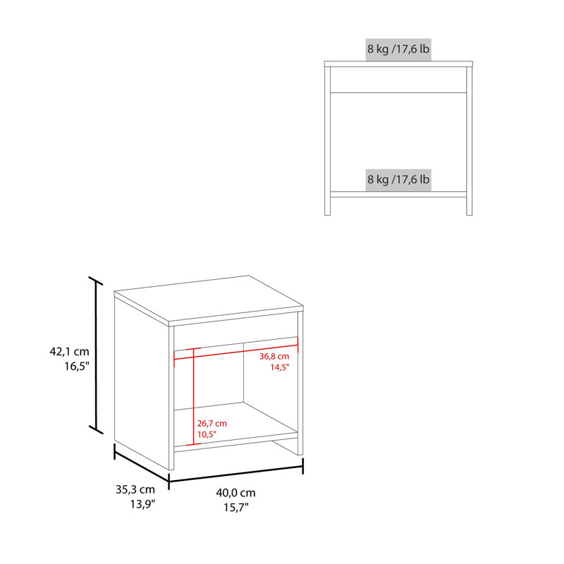 Table de chevet noire avec rangement ouvert pour l'intérieur de la chambre à coucher: améliore l'ambiance moderne avec rangement: finition, surface de nettoyage facile