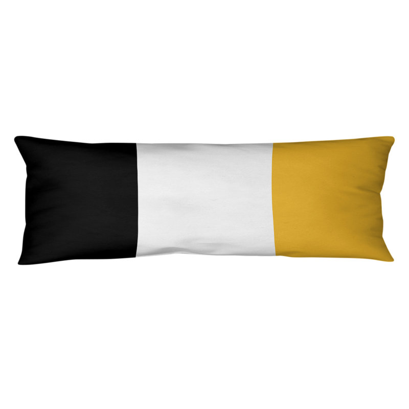Polyester Medium Pillow, White/Gold, Missouri