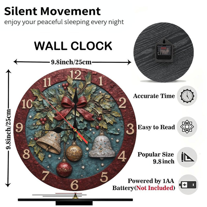 Horloge de Noël en pain d'épice