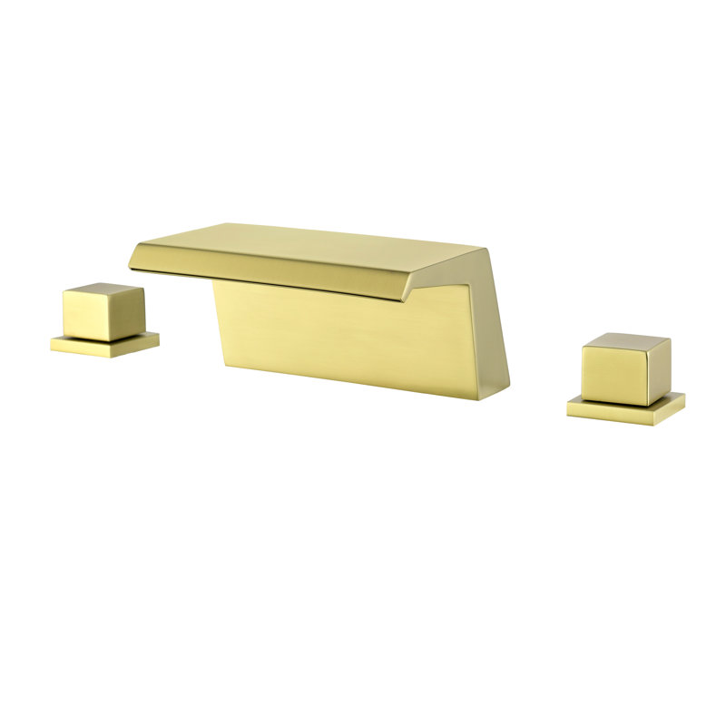 Widespread 2-handle Bathroom Faucet, Brushed Gold