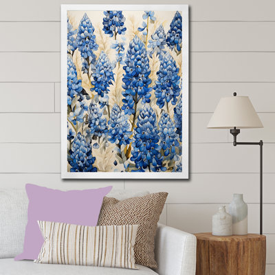 «Elegant Blue Bonnets Meadow I», reproduction d'art sur toile