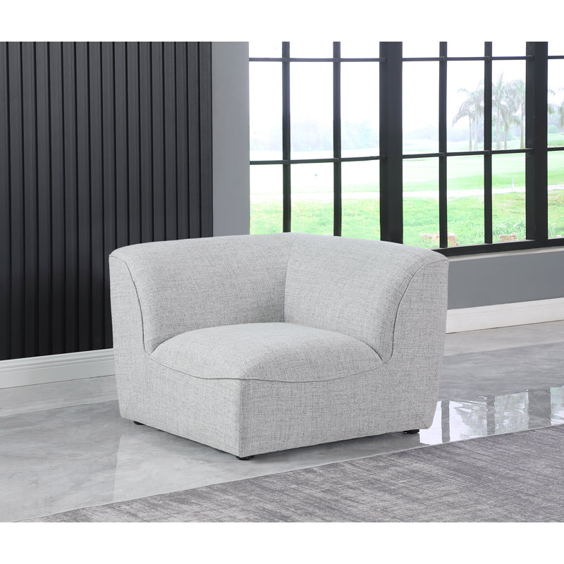 Arens Upholstered Accent Chair, Grey Linen Textured Fabric