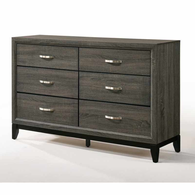 Commode Valdemar au fini gris vieilli