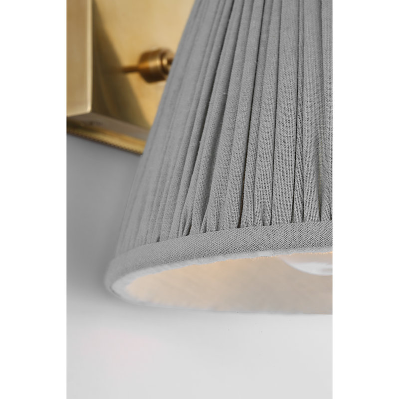 Marie Flanigan 1 - Light Armed Sconce, Blue, Soft Brass