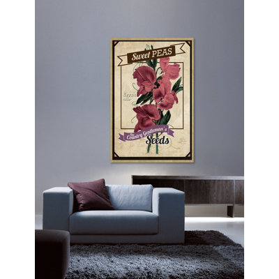 Flower Packet Sweet Peas - Advertisements on Canvas