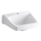 Chesapeake Vitreous China  Rectangular Wall Mount Bathroom Sink with Overflow