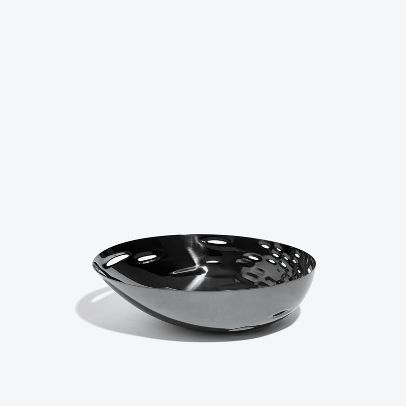 Cell Bowl, Black, Black Stainless Steel