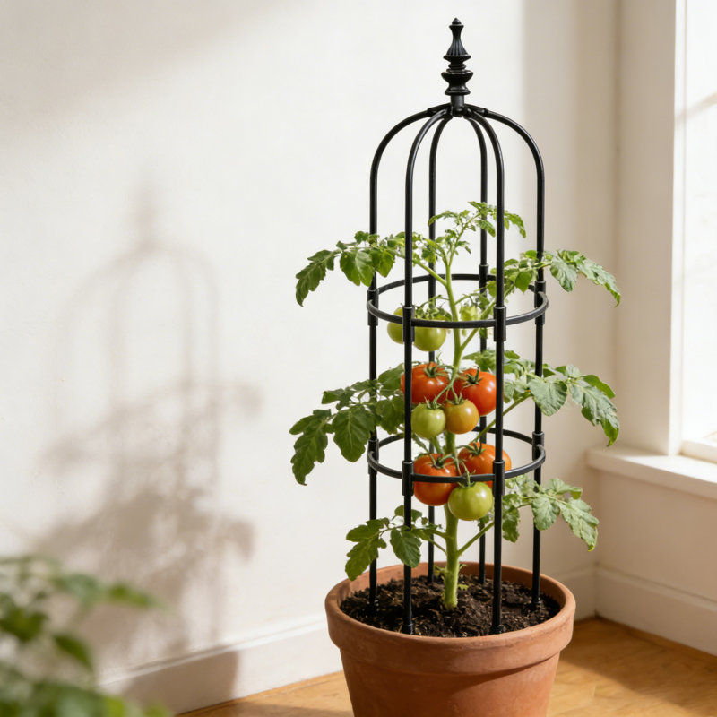 Treillis Obélisque pour plantes grimpantes Black Garden, H 46 po x l 9 po x P 9 po