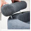Grande chaise ronde avec rangement en tissu de lin pour le salon de l'hôtel avec coussins-522269651