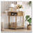 31.5-Inch Grooved Half-Moon Console Table