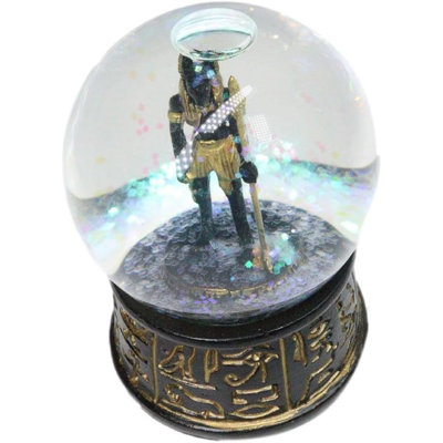 Globe terrestre noir et doré Anubis Jackal