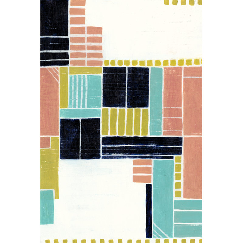 Blithe Puzzle II 1 Piece Wrapped Canvas Painting, 91cm H x 61cm W
