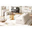 Grand modulaire moderne en forme de L pour le salon - combinaison 2 pièces. Confort surdimensionné avec assise profonde de 27 pouces. Tissu chenille froissé amélioré. 3 mousse haute densité. Beige L 111 po x-557783430