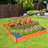 Gymax 35'' x 5'' Solid Wood Square Sandbox