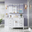 Armoire à pharmacie à miroir pour salle de bain et tablettes ouvertes en aluminium l 48 po x H 30 po -1450674700-1450674702