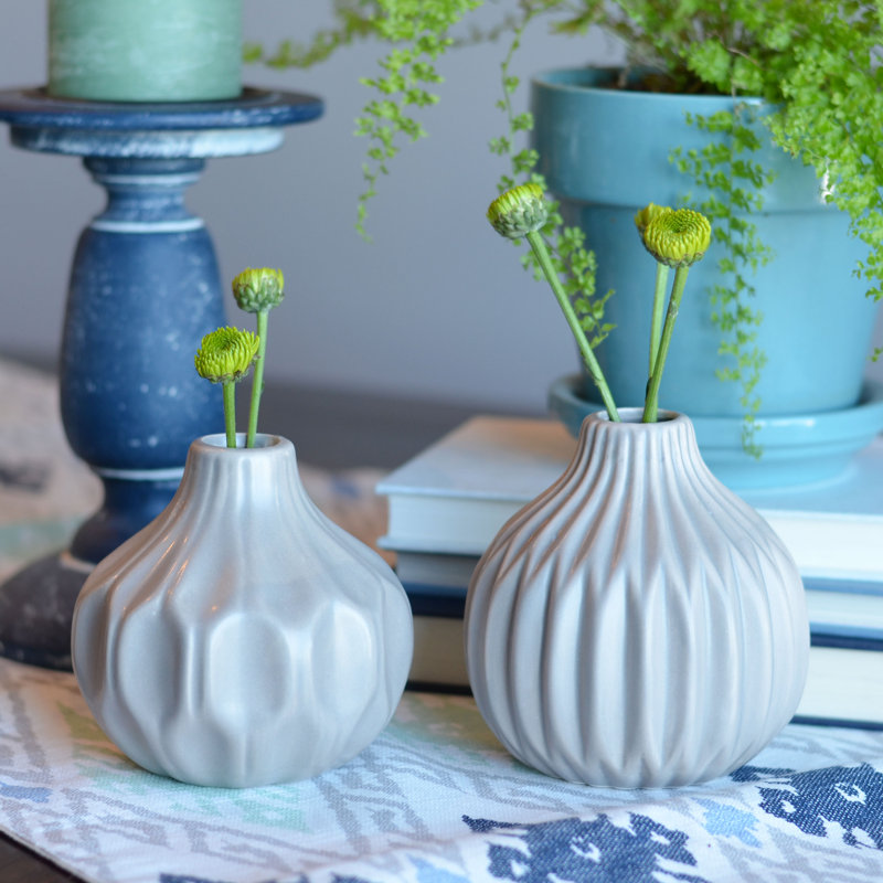 Vase de table en grès fait à la main Merlene
