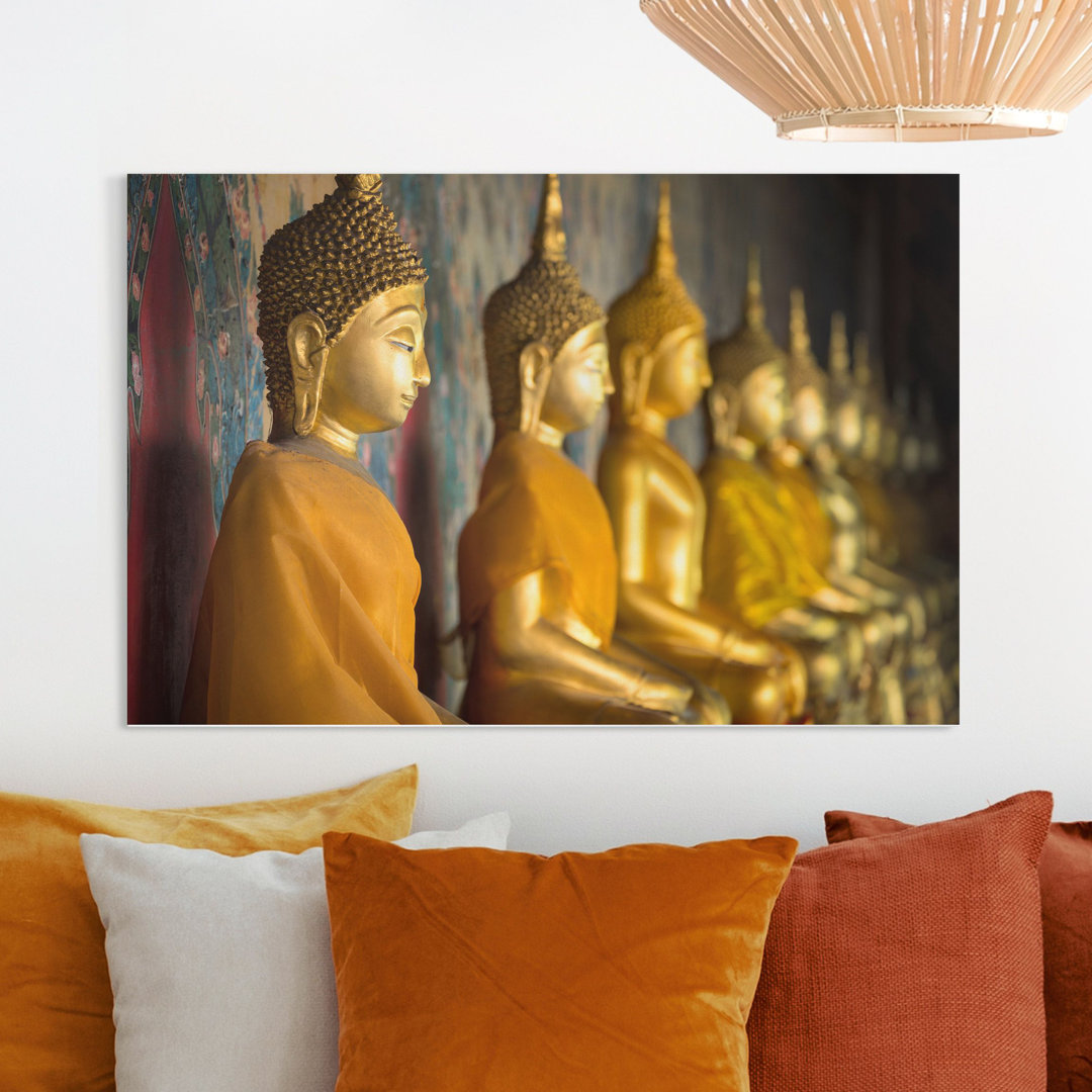 Leinwandbild Buddha Statuen