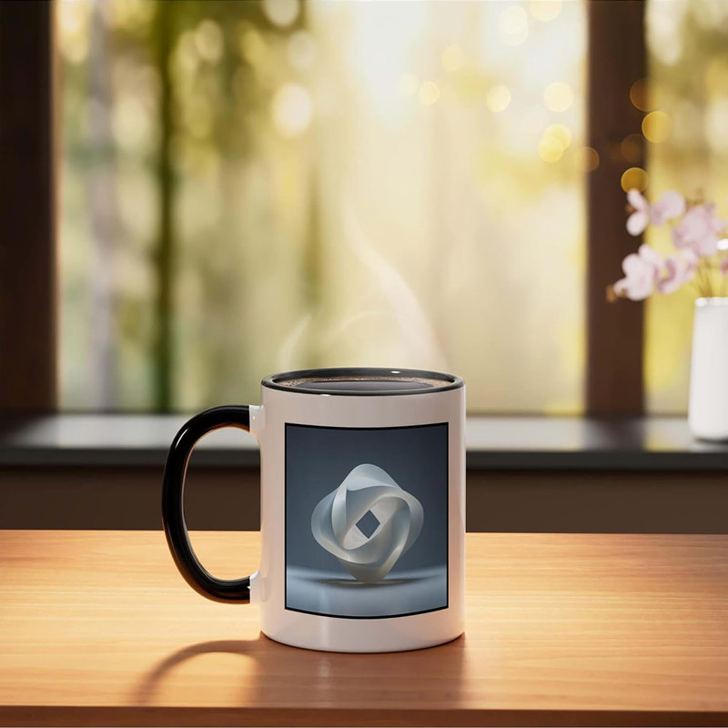Abstract Geometric Sculpture Modern Ceramic Mug, 11oz