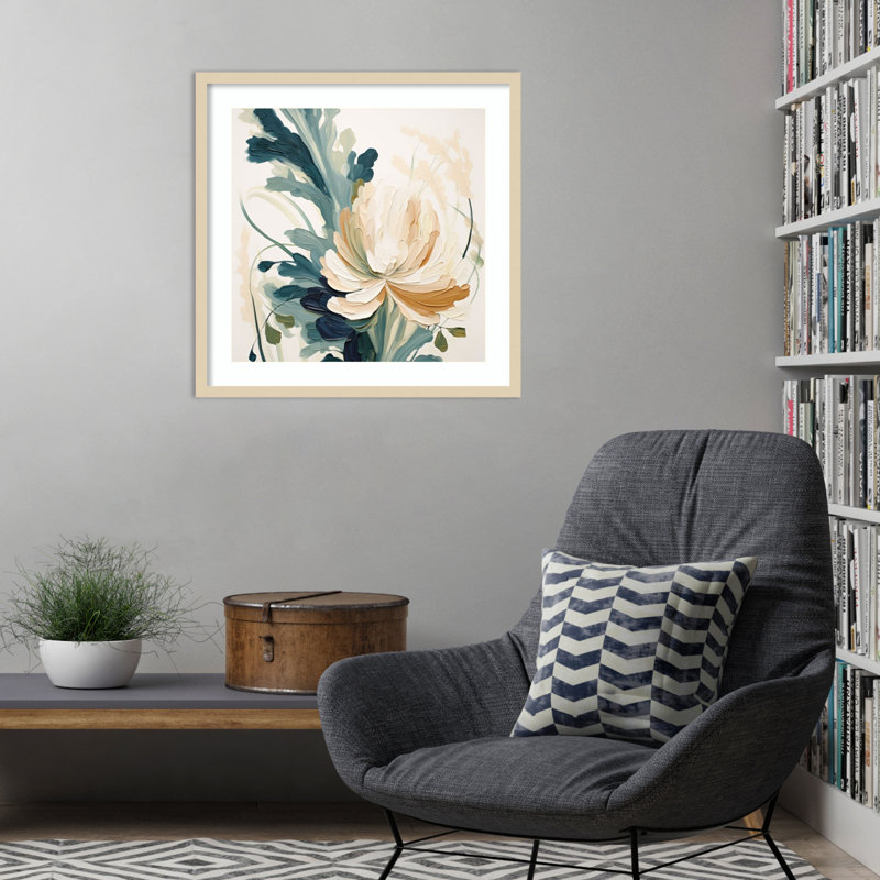 "Floral Radiance I" par Lazar Studio, impression sur bois encadrée, H 25 po x l 25 po