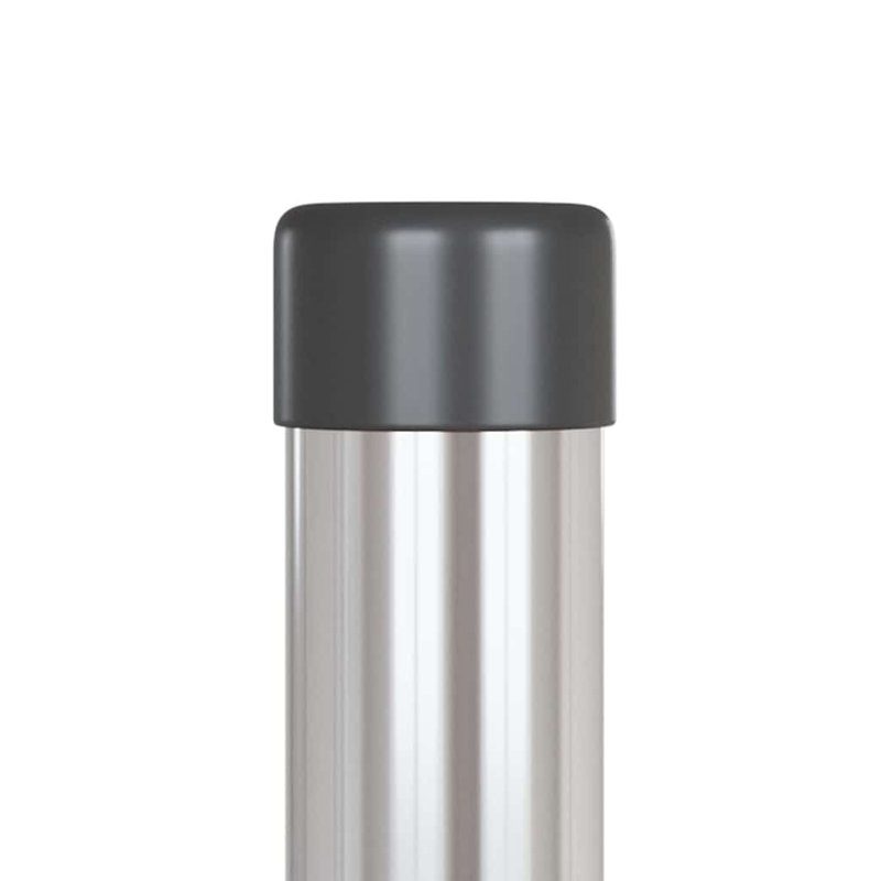 Fence Posts 12 Pcs Powder-Coated Steel, 100cm H x 3.2cm W x 3.2cm D, Silver