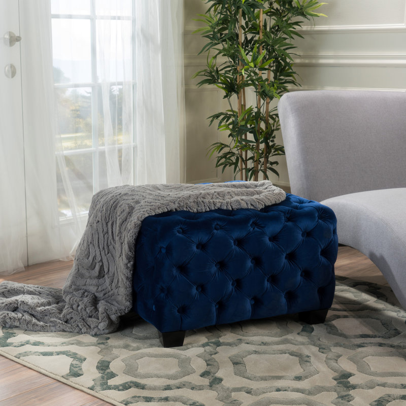 Repose-pieds Royal Velvet, Bleu
