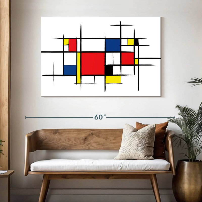 Avery Mondrian d'inspiration rustique abstraite