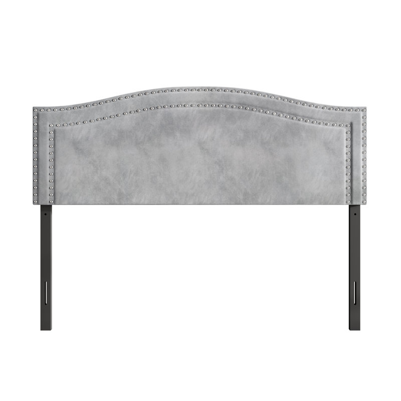 Tête de lit tapissier Duyne, Grand, Gris argenté