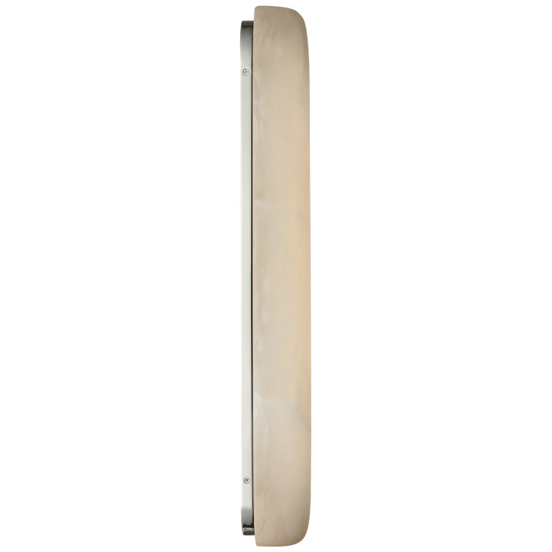 Kelly Wearstler Formosa 26" Linear Sconce, Alabaster/Polished Nickel, 1600 W, 25.75" H x 4.75" W x 3.25" D