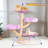 Modern Purple Woven Flower 37.4'' Cat Tree – with Cat Scratching Post, Cat Tower & Furniture for Small and Large Cats