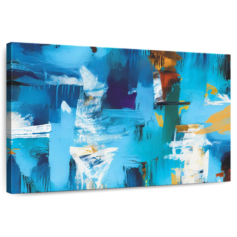 Rayures abstraites sur fond bleu