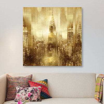 " NYC - Reflections In Gold I " by Kate Carrigan
