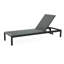 2 chaises longues de piscine - filet respirant, rouille - aluminium, dossier inclinable réglable à l'arrière de la piscine 2, roues mobiles, noir et gris