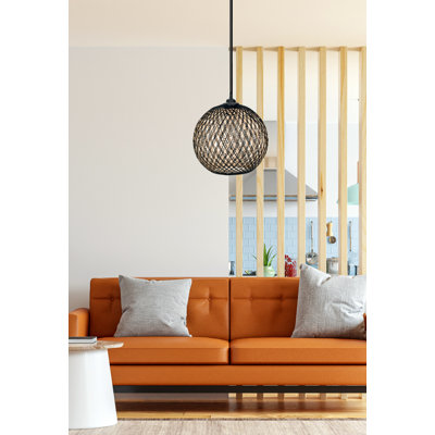 Handmade Jute Chandelier, Bohemian & Scandinavian Design, 20 x 25 cm, Adjustable Cable, Max 40W E27 Socket, Brown & White Color, For Living Room, Dining Area, or Entryway Decor