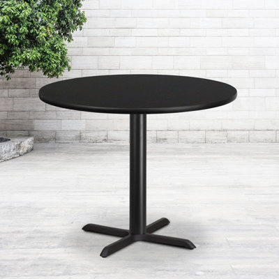Carrus Round Laminate Table Top with Height Table Base