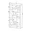Bibliothèque rectangulaire à 10 tablettes en blanc-1197194127