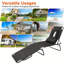 Chaise longue de plage pliante face vers le bas Chaise longue de bronzage Fauteuil inclinable pour bronzer avec charge maximale de 5 lb avec 5 angles 3 coussins amovibles-1511856140