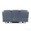 Canapé inclinable électrique moderne en cuir bleu avec ports USB, confort moelleux, 3 places, mobilier de salon (1 pièce)