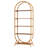 70.8" 5-Tier Modern Brown Arched Open Bookshelf For Office, Bedroom, Living Room