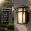 1-Ligh Waterproof Lantern Outdoor Wall Sconce with Frosted Glass Shade-1776484783