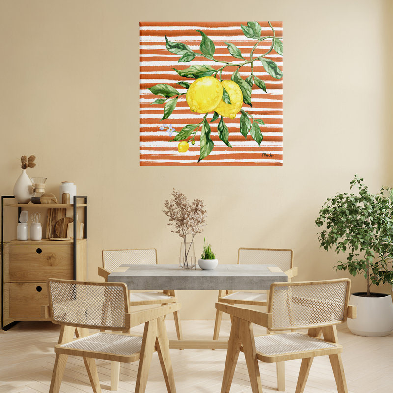 Vigne juteuse sur toile rouge, design par Paul Brent, H 24 po x l 24 po