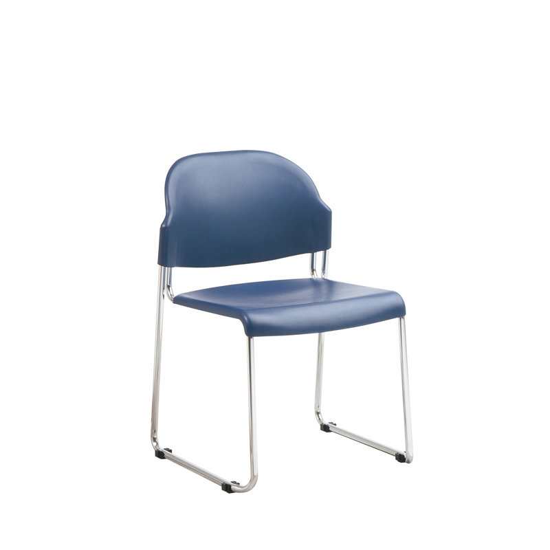 Chaise empilable sans accoudoirs, Bleu