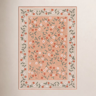 Hand-Tufted Wool Floral Outdoor Rug