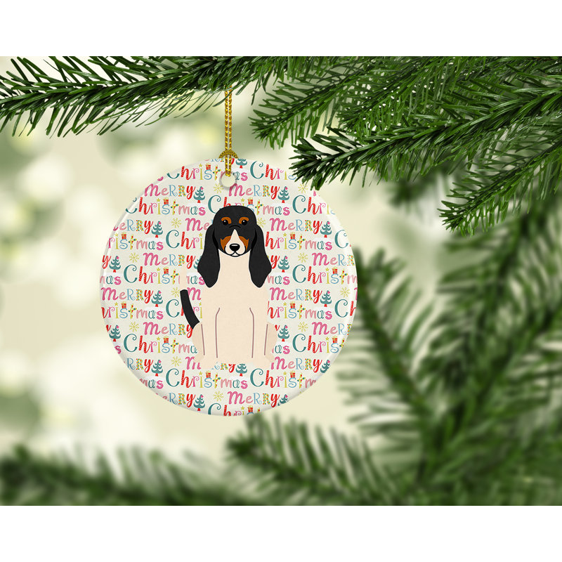 Ornement suspendu Merry Christmas Hound