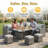 Cueva 7 Piece Rattan Sectional Seating Group with Cushions and Storage-967478172