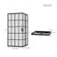 Cabine de douche coulissante 36 po x 72 po, verre trempé French Line, base noire et cadre noir mat